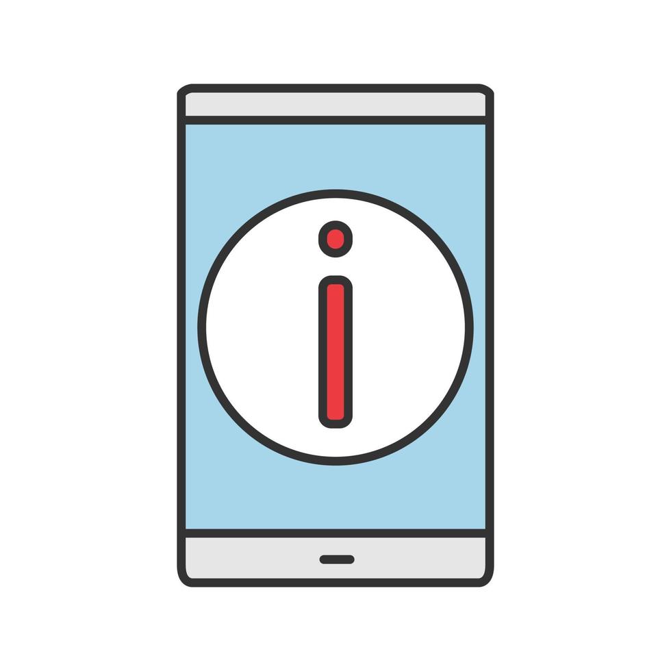 Smartphone information color icon vector