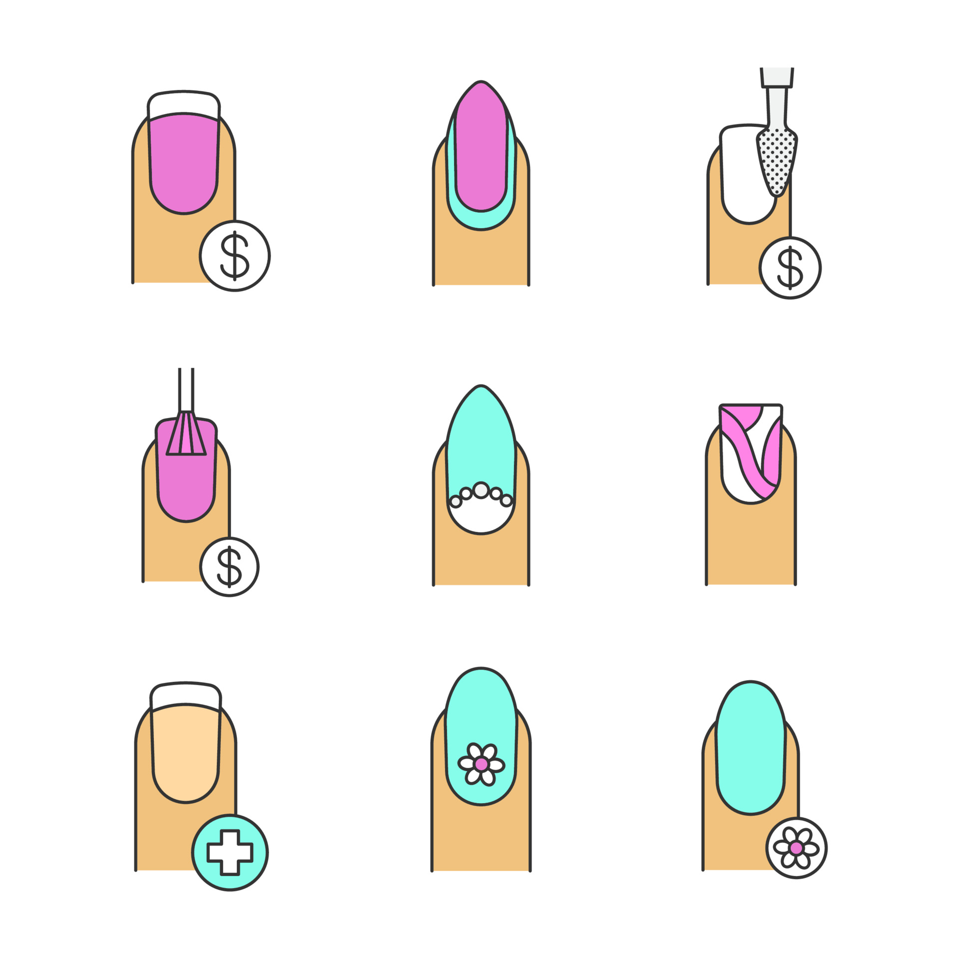 Nail Shapes Vector Art, Icons, and Graphics for Free Download