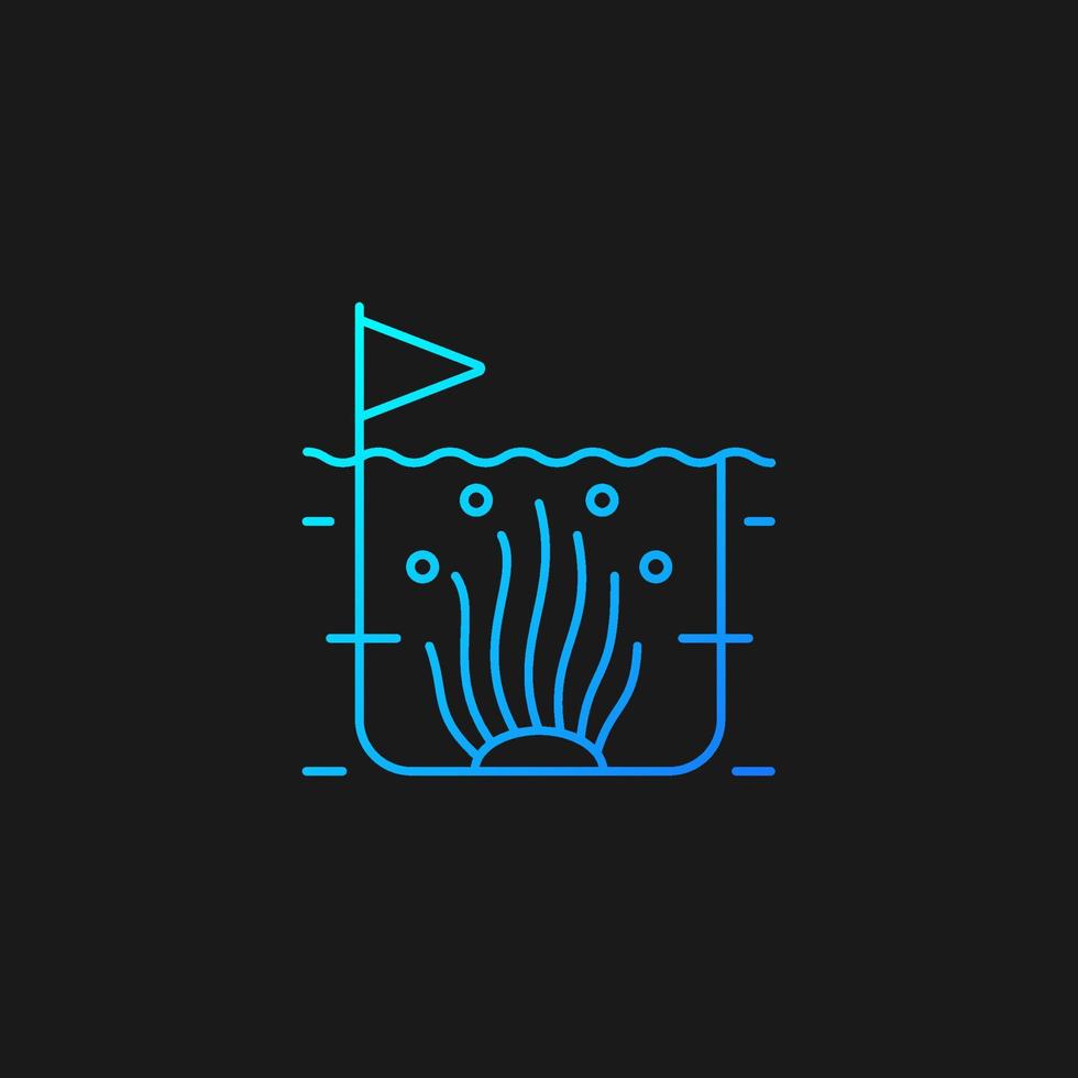 Algaculture gradient vector icon for dark theme