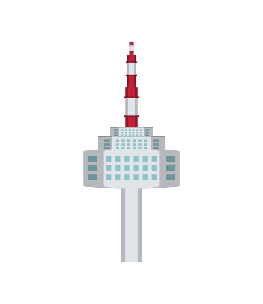 namsan tower korean vector