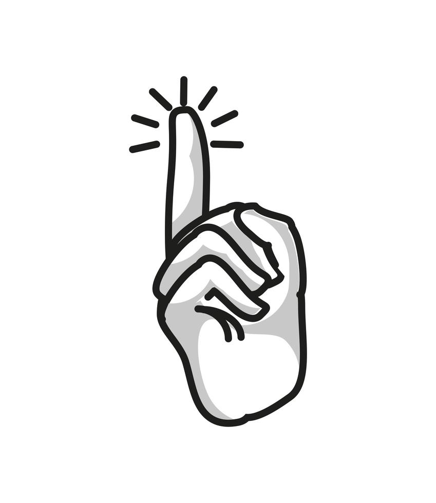 index finger up vector