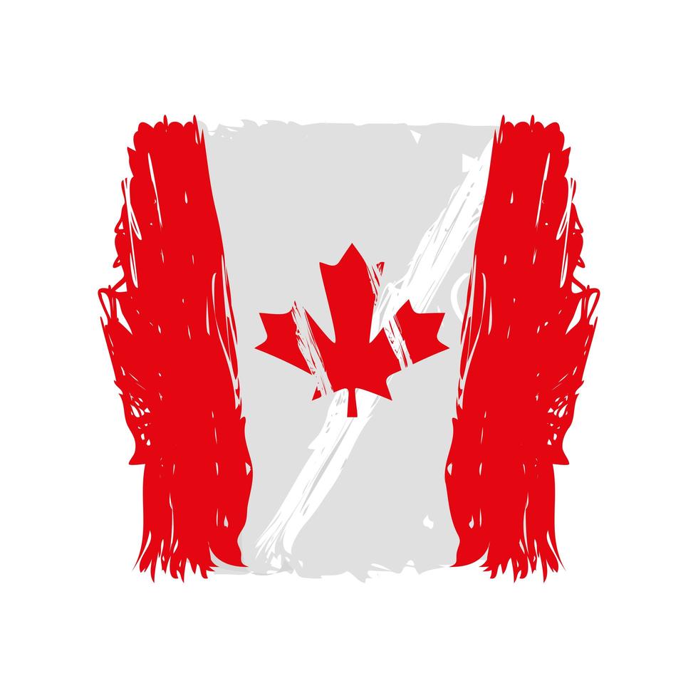 canadian grunge flag vector