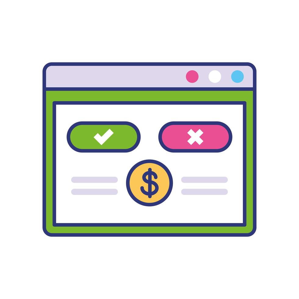 online payment website vector