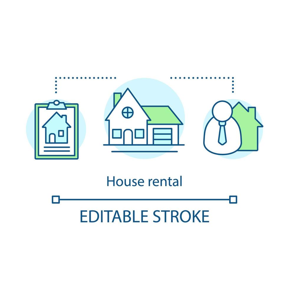 House rental concept icon vector