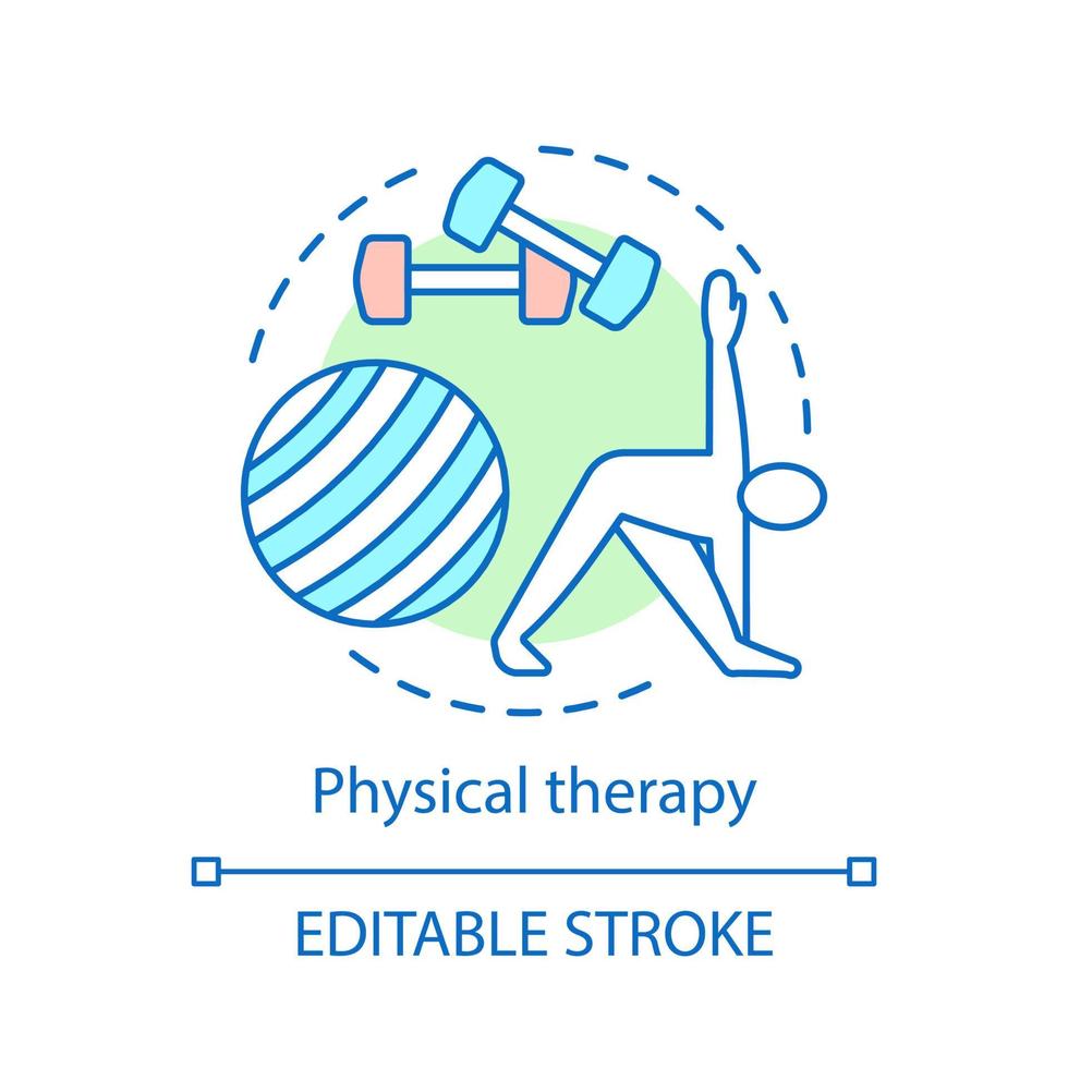 Physical therapy concept icon vector