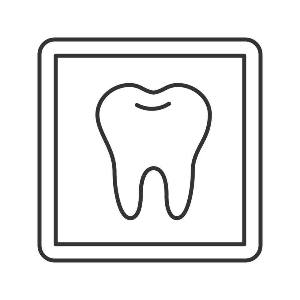 icono lineal de rayos x dental vector