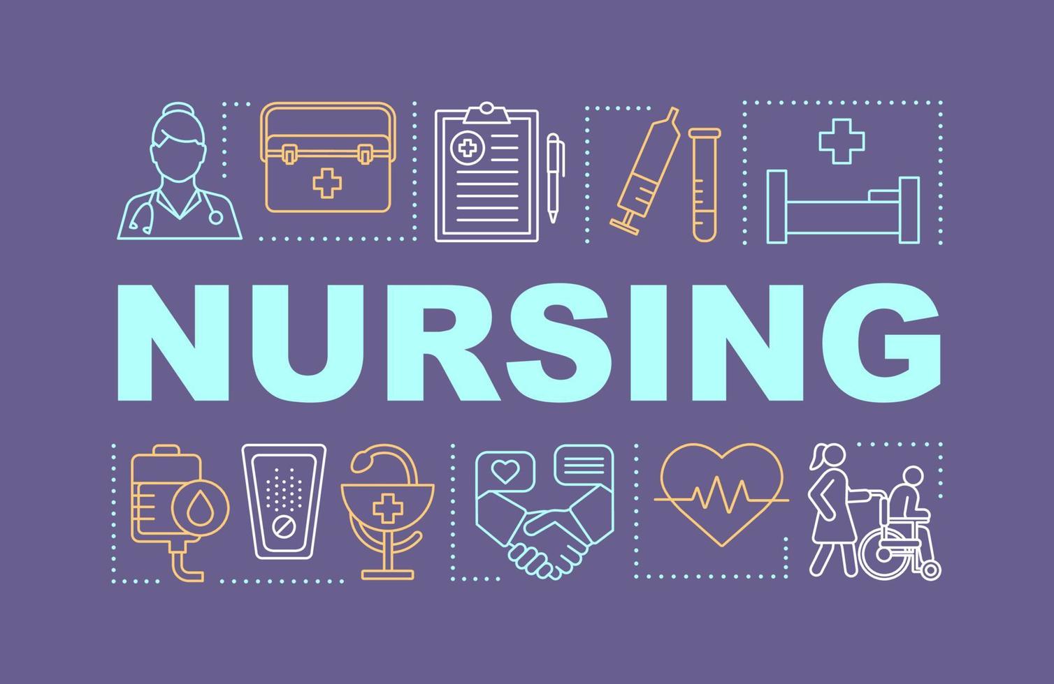 Nursing word concepts banner vector