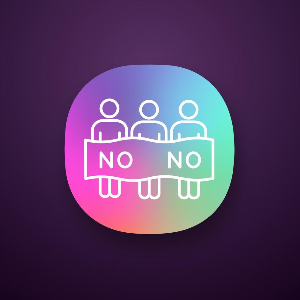 Protest event app icon vector