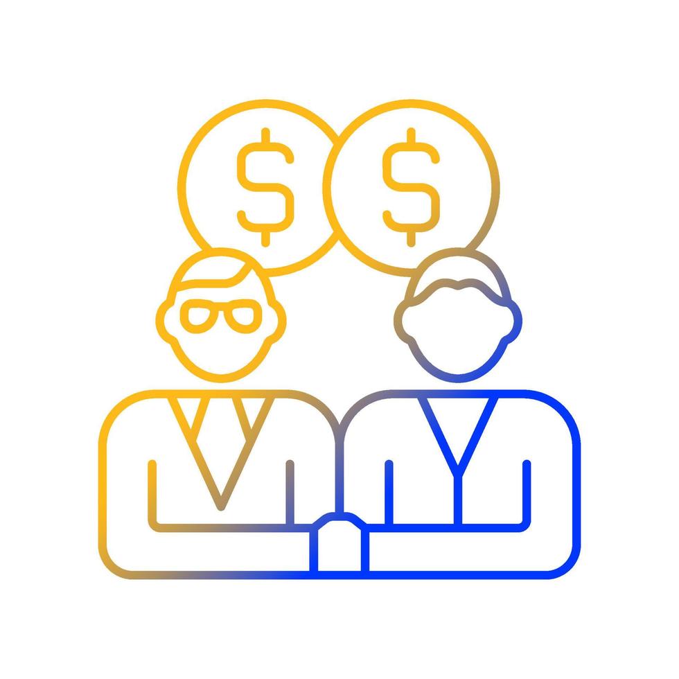 Sales representative gradient linear vector icon