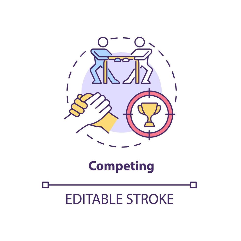 Competing concept icon vector