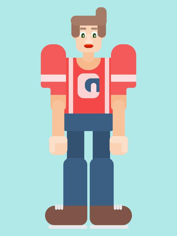 young man in flat style drawing vector