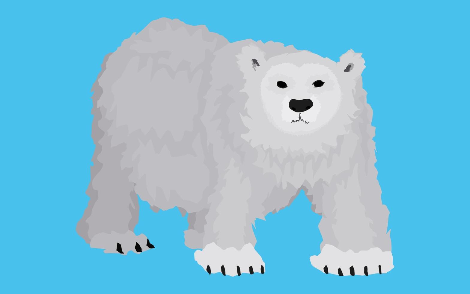 white mighty bear from the arctic background vector