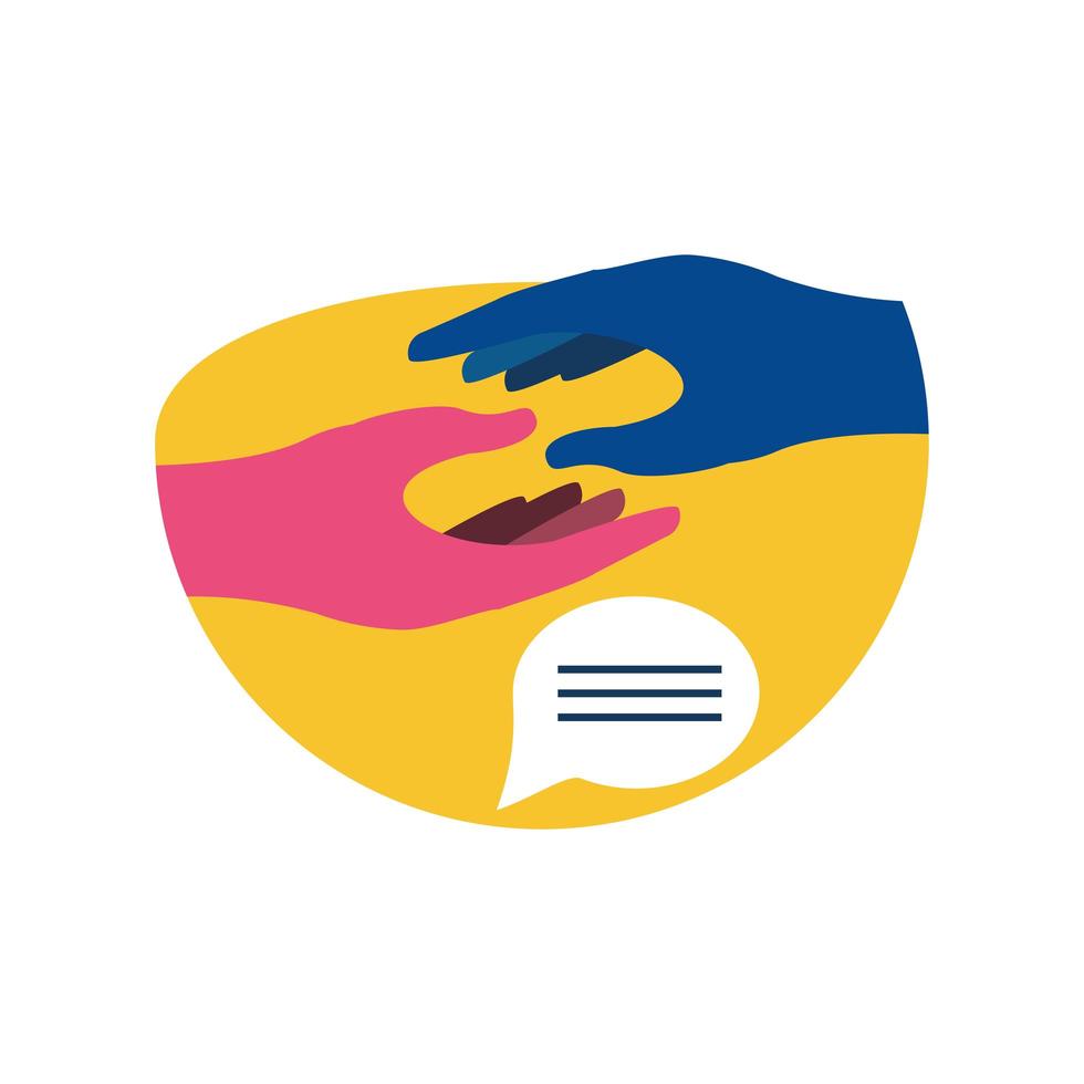 hands support gesture vector