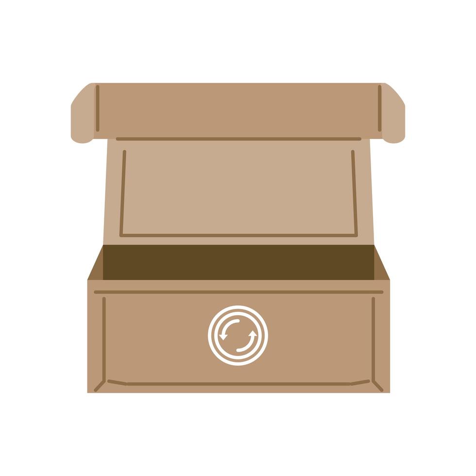 recycle cardboard box vector