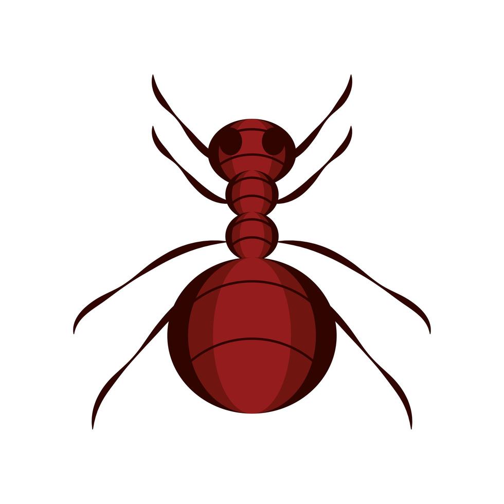 icono plano animal hormiga vector