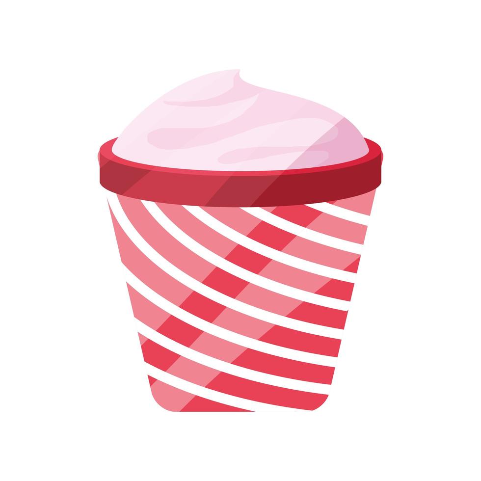 helado en una taza vector