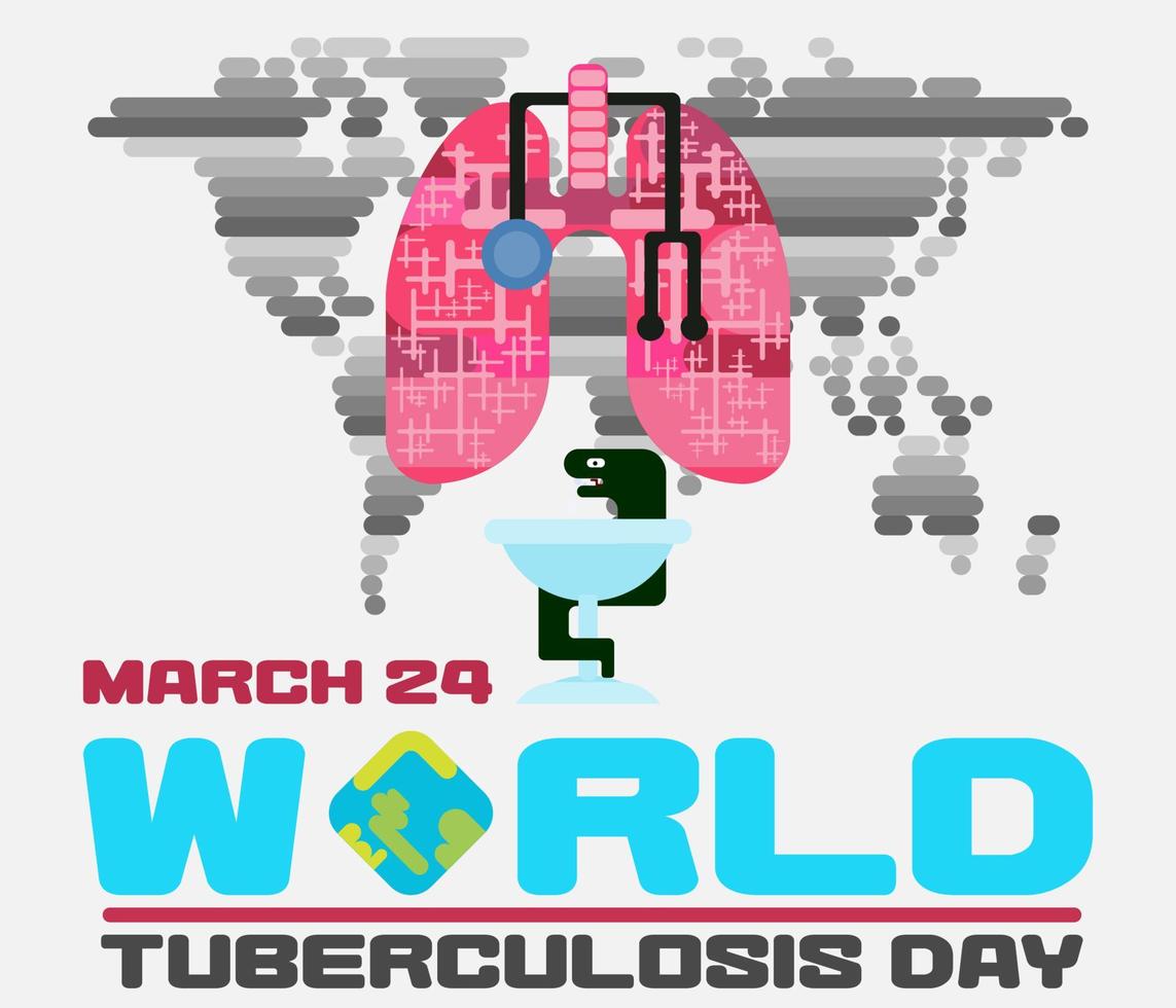 tuberculosis control day. world holiday poster vector