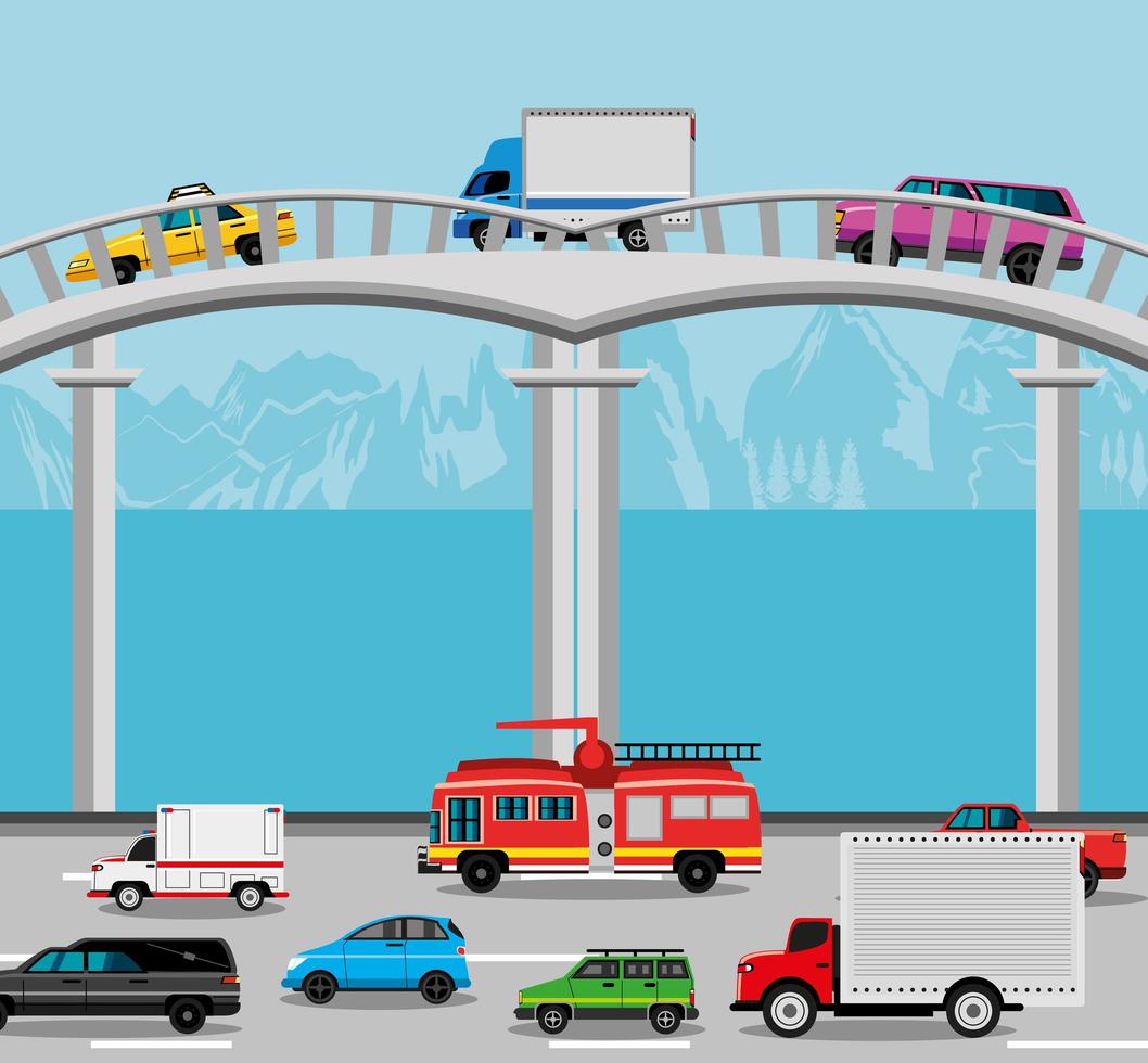 highway traffic transport vector