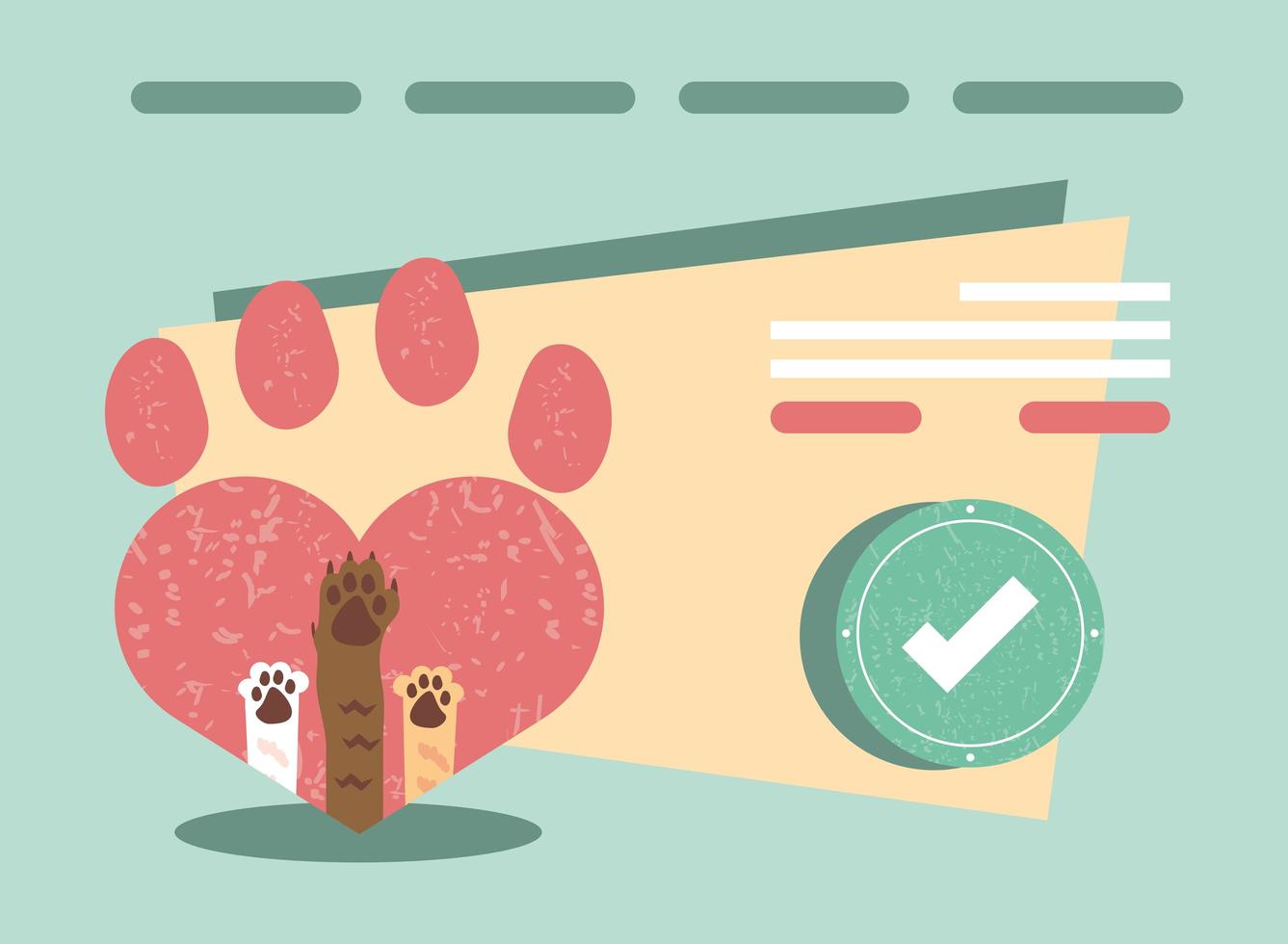 pets shop card vector