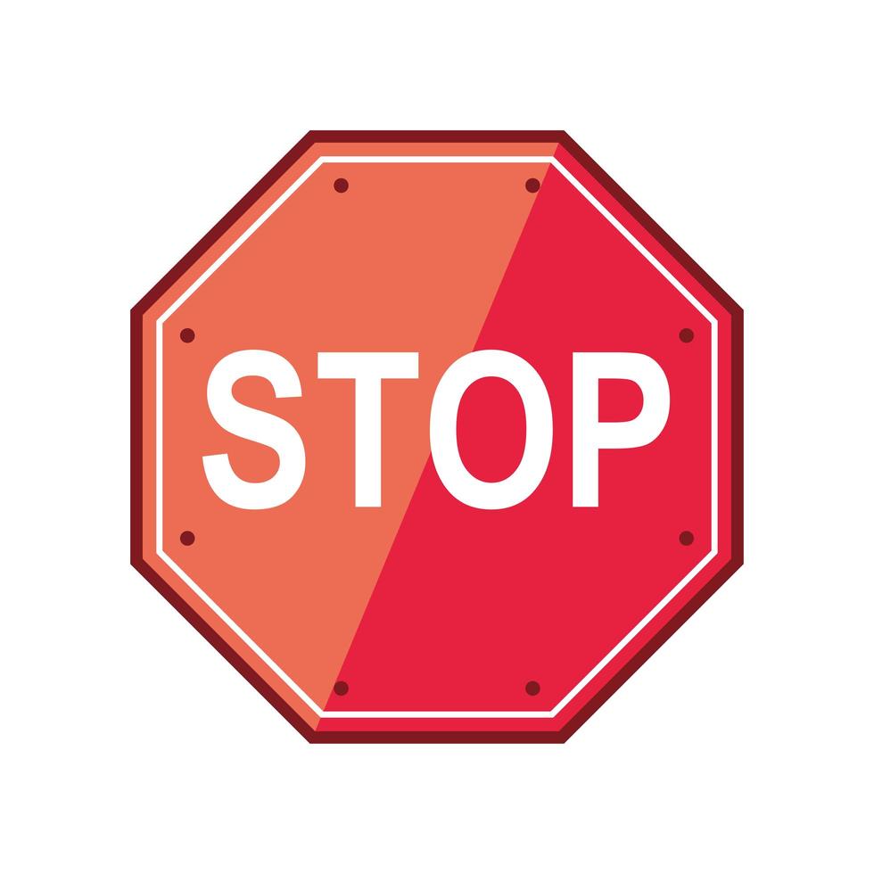 stop traffic sign vector