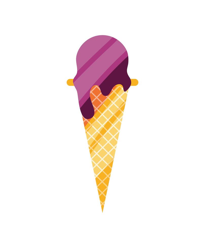 helado en un cono vector