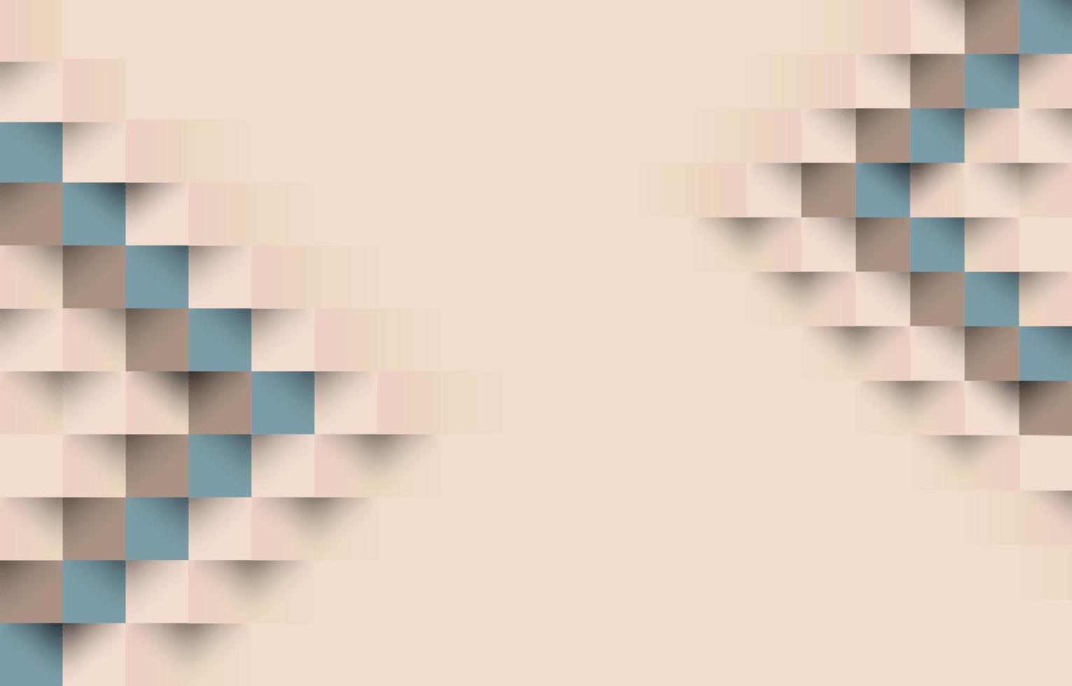 Minimal Beige Background with Geometric Decoration vector