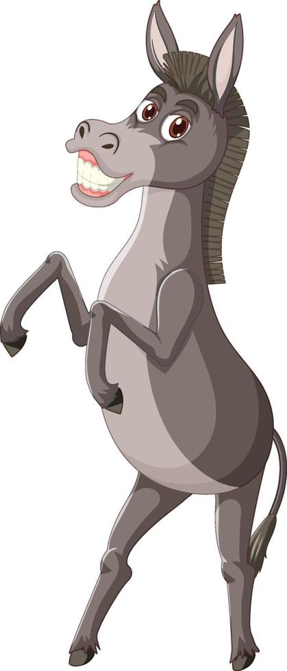 Funny donkey animal cartoon character vector