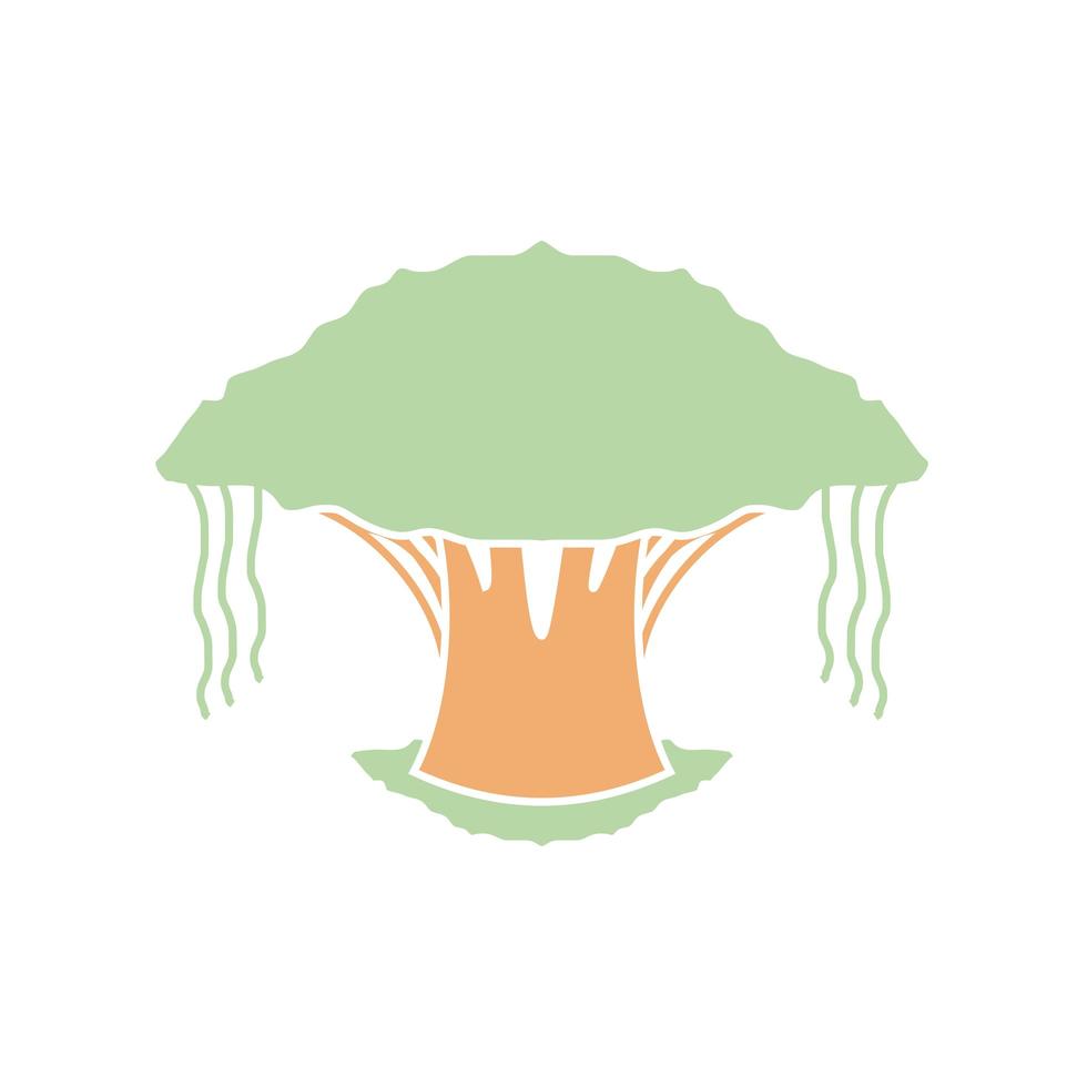 greenery tree botanic vector