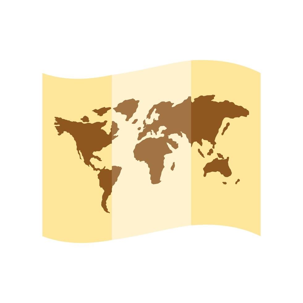 folded map world vector