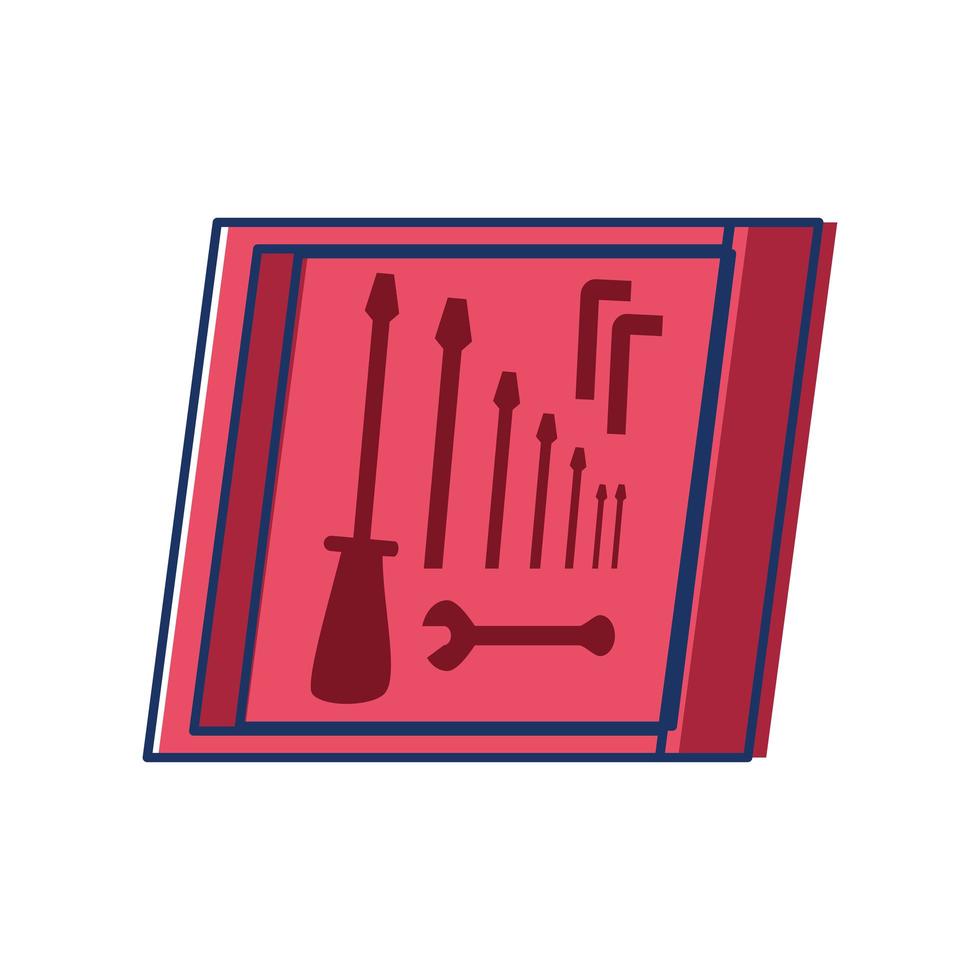 box with tools icon vector