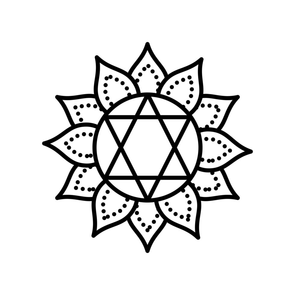 mandala star flower vector