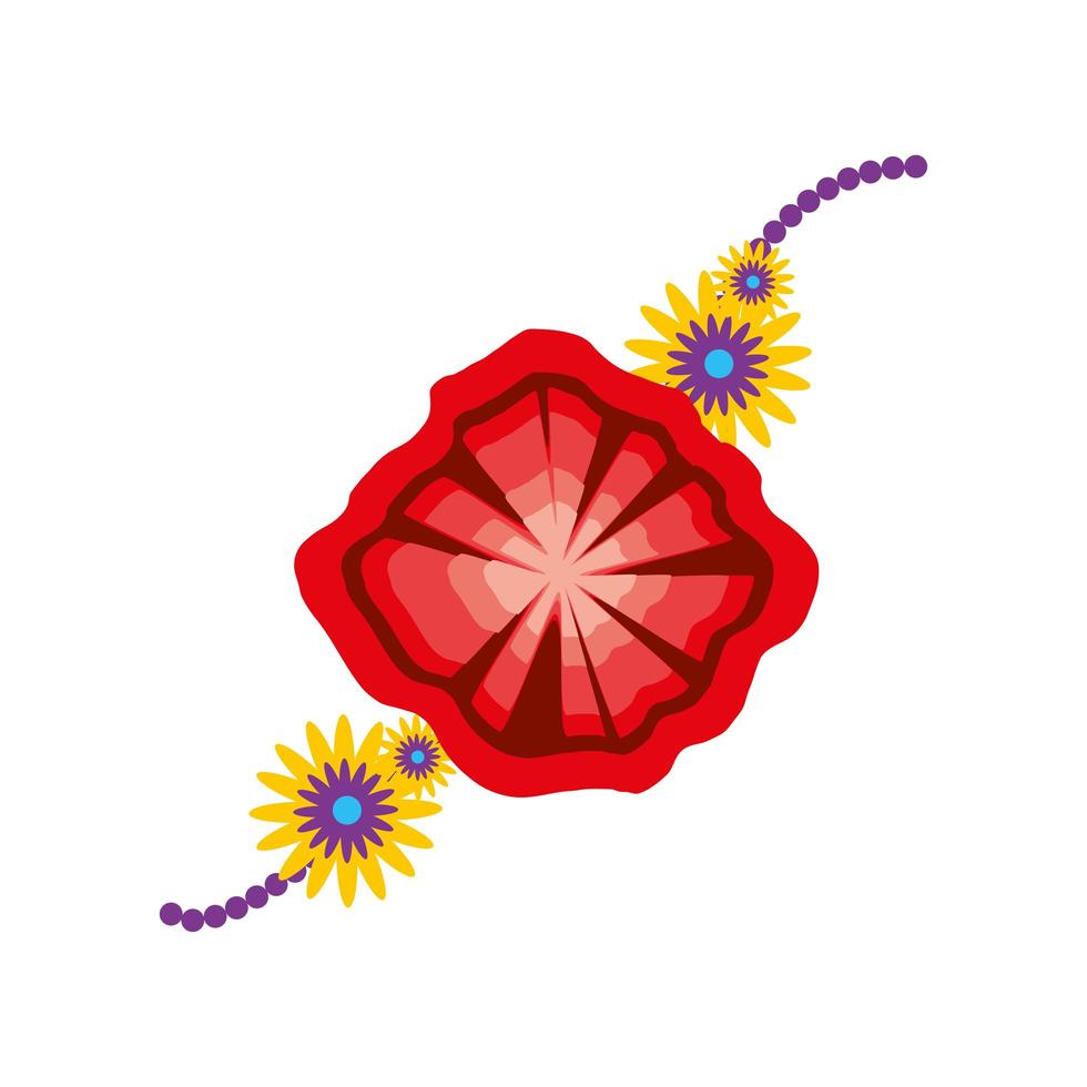 cute flower bracelet vector