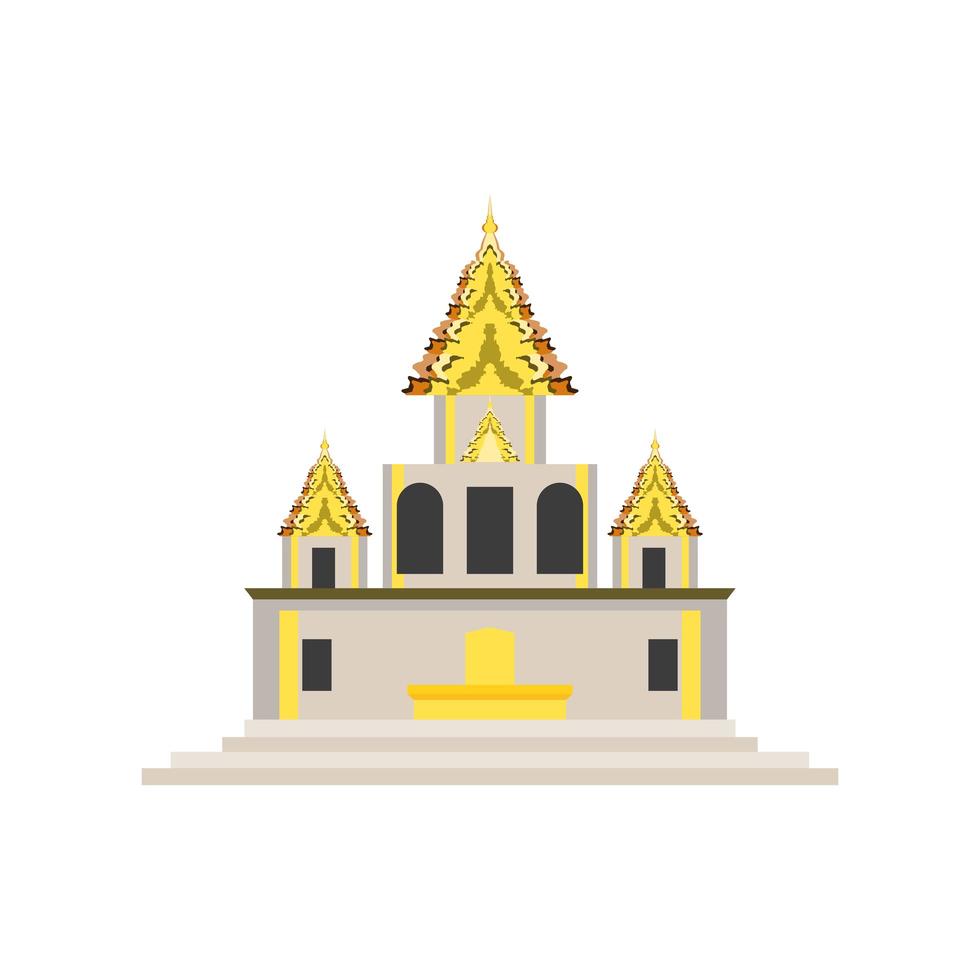 thailand temple buddhist vector