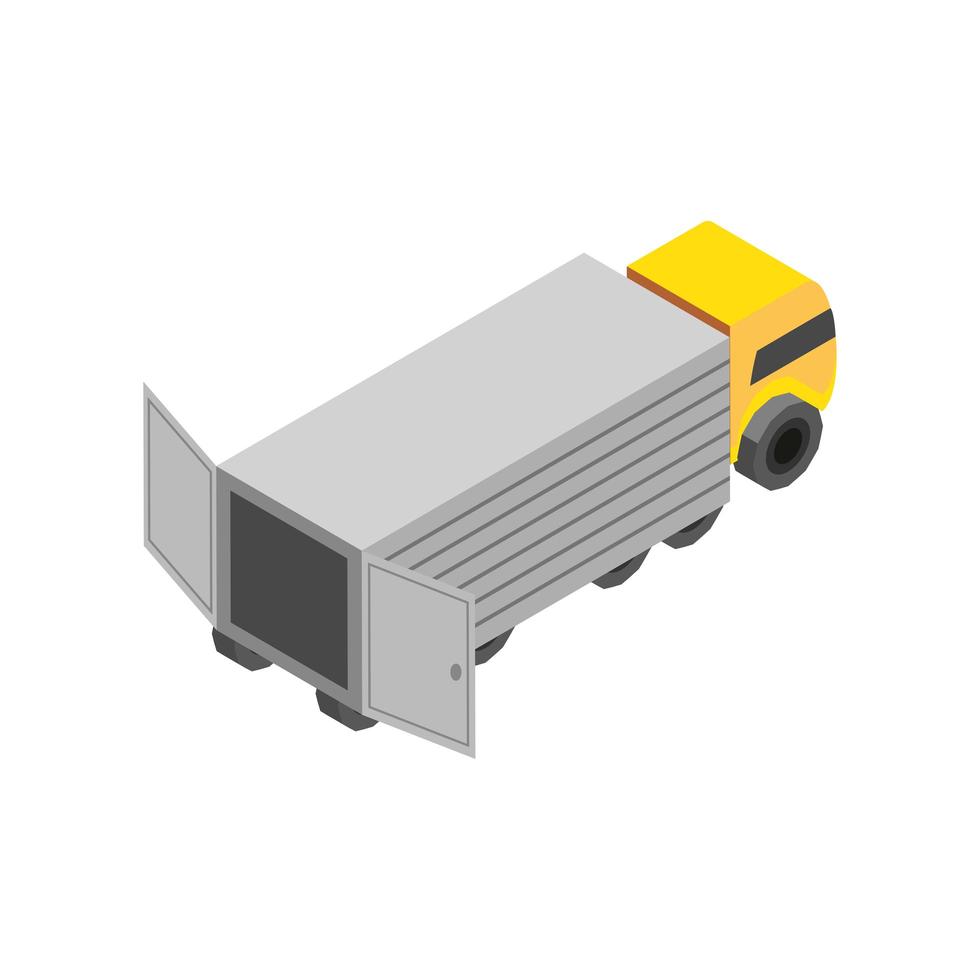 commercial cargo truck vector