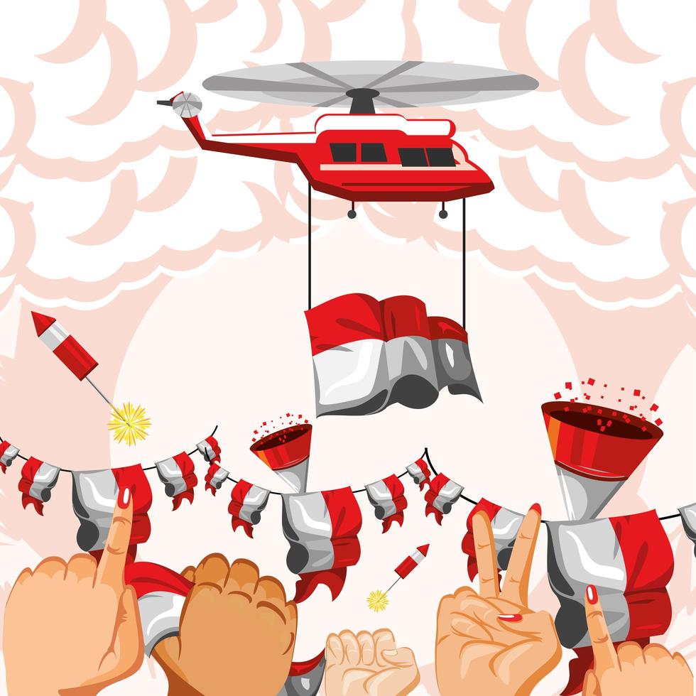 indonesia happy independence vector