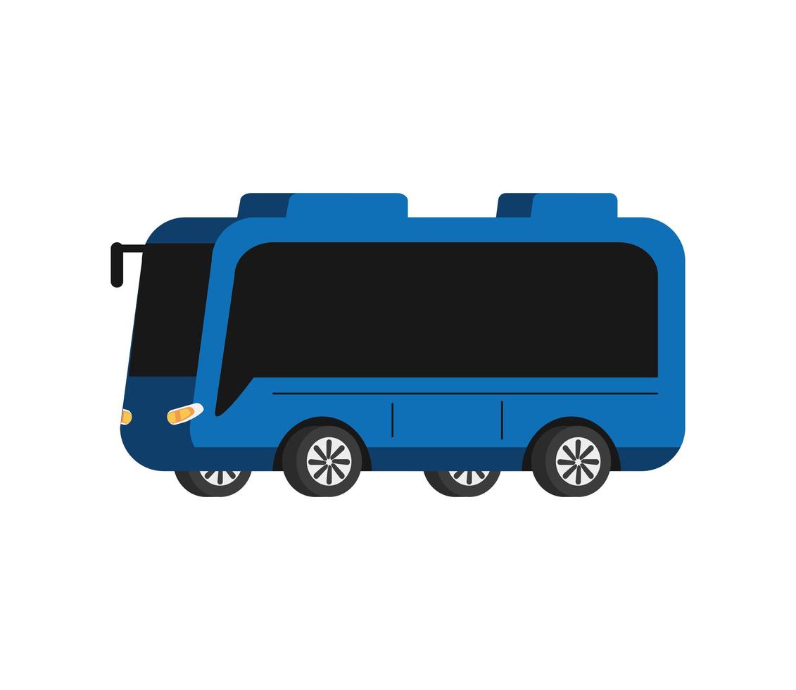 bus azul publico vector