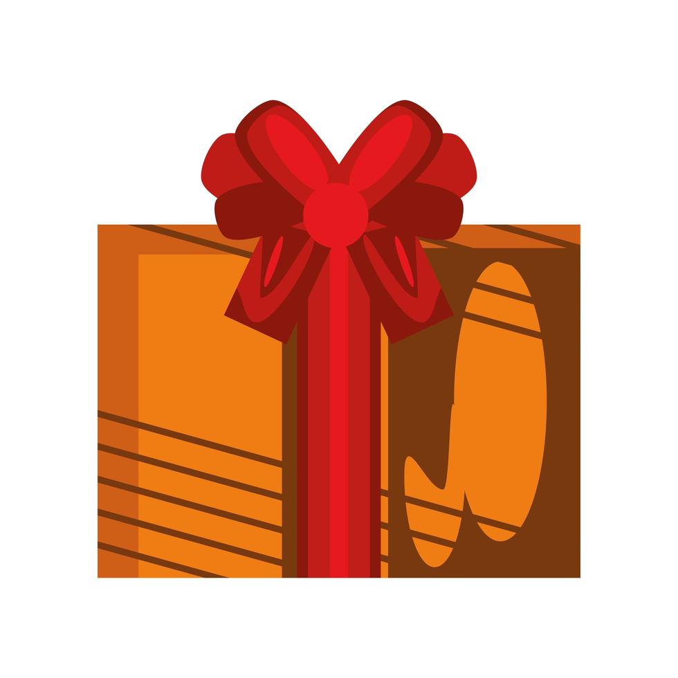 gift with big bow vector