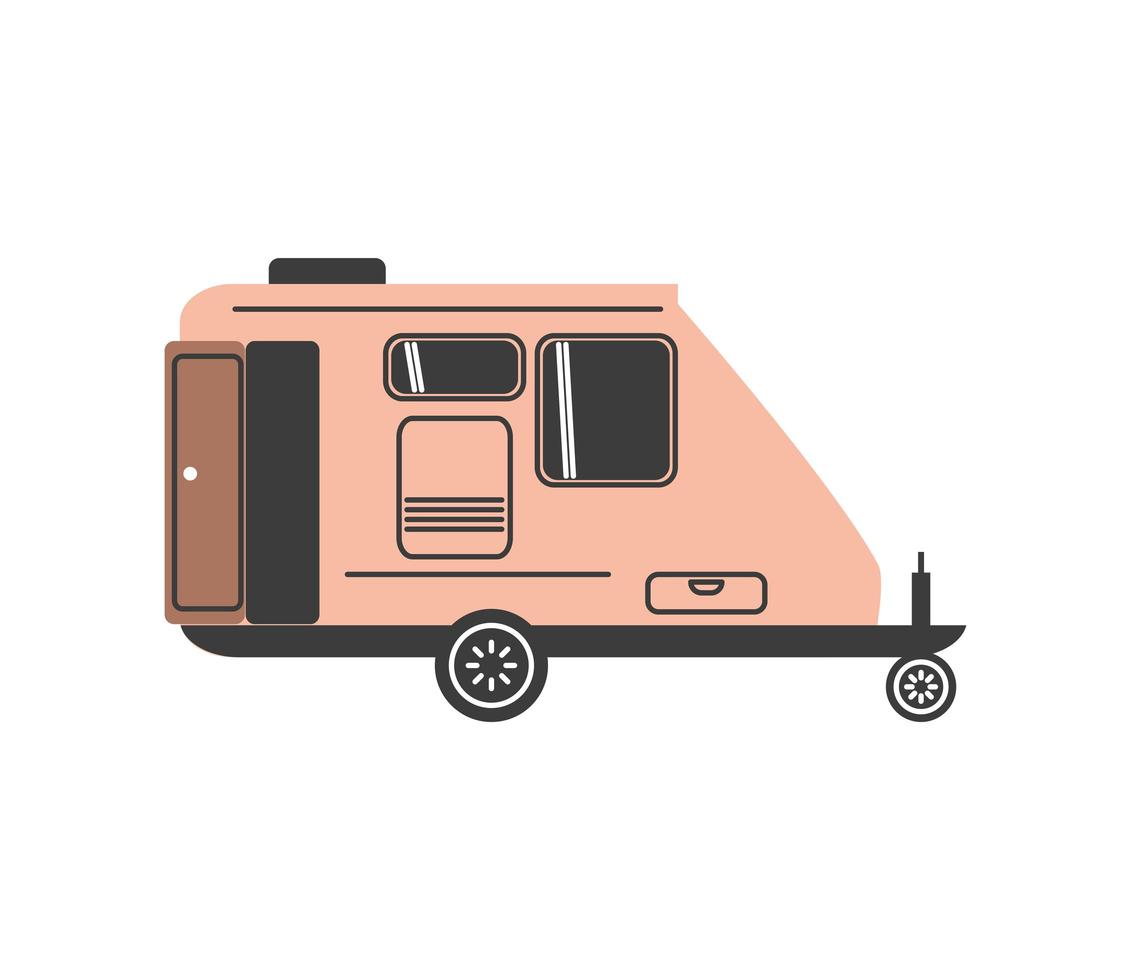 remolque de camper vector