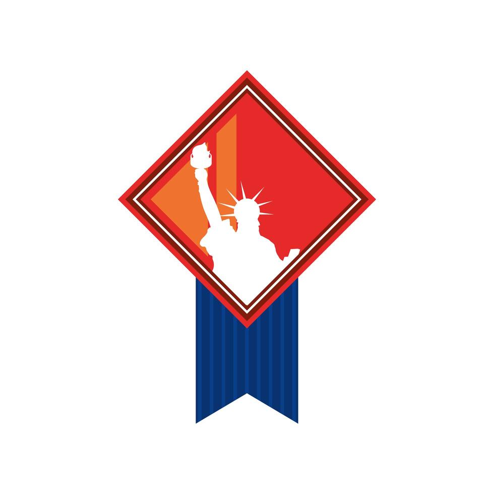 statue of liberty emblem vector
