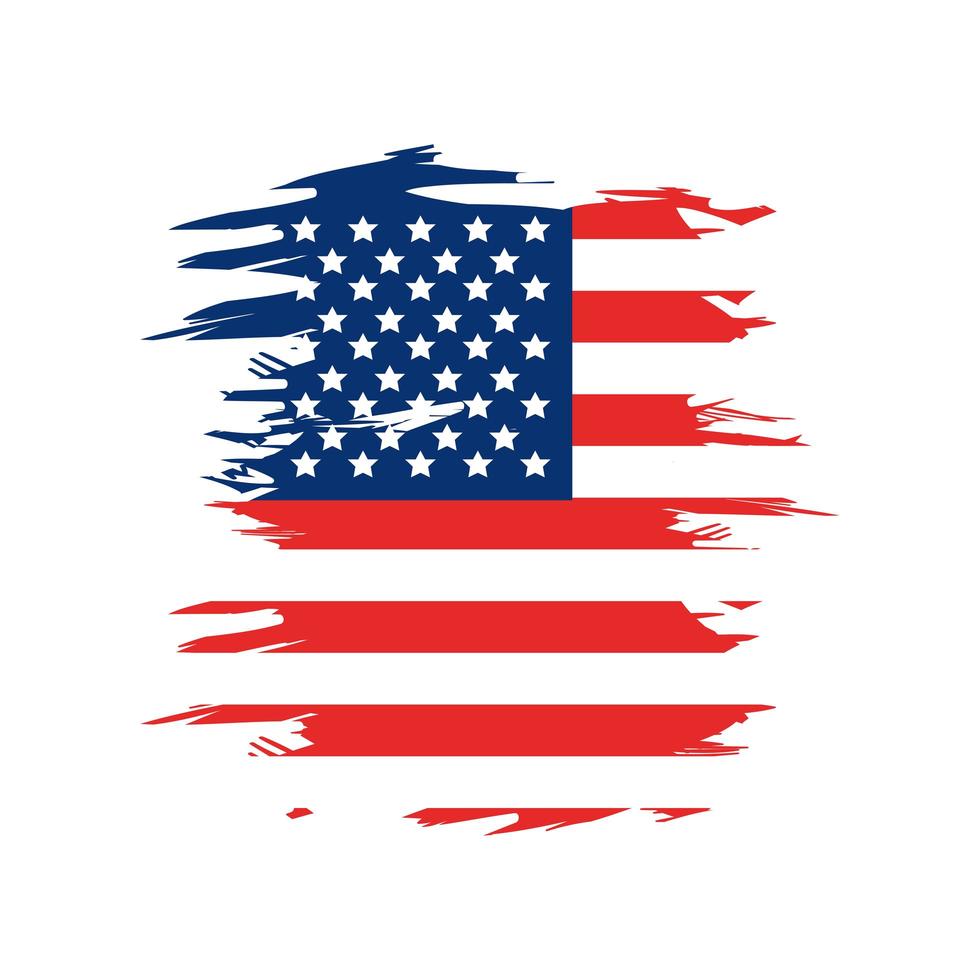 grunge american flag vector