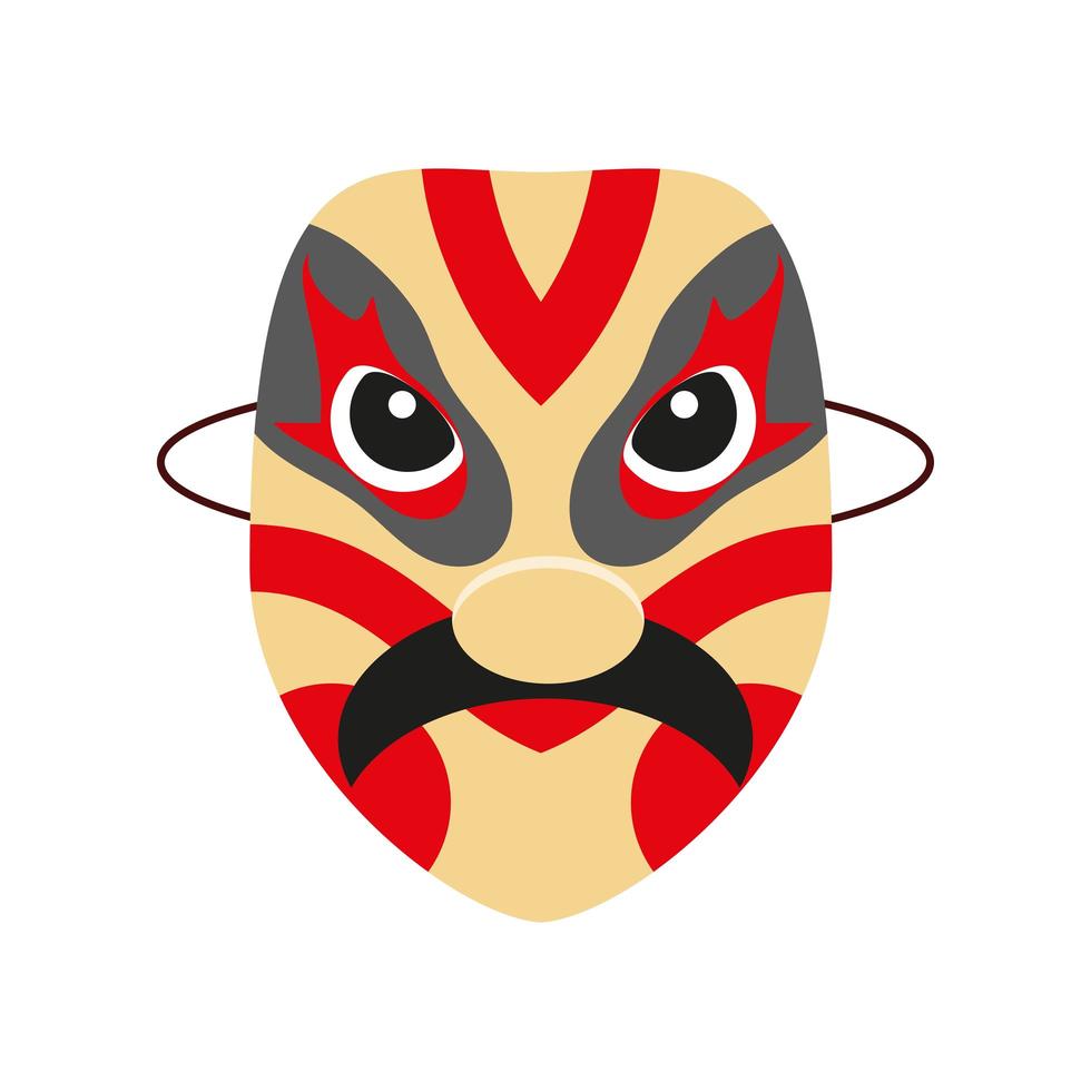 chinese opera mask vector