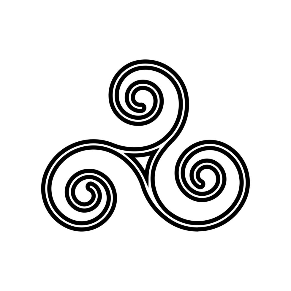 swirl decoration thin line vector