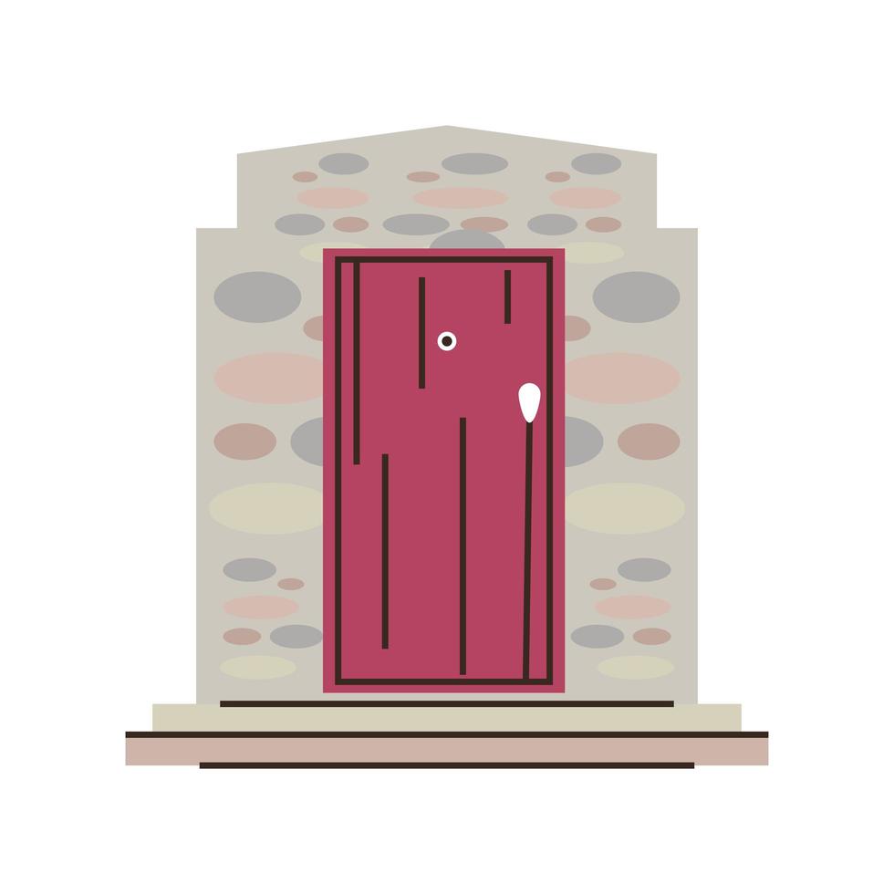 rustic front door vector