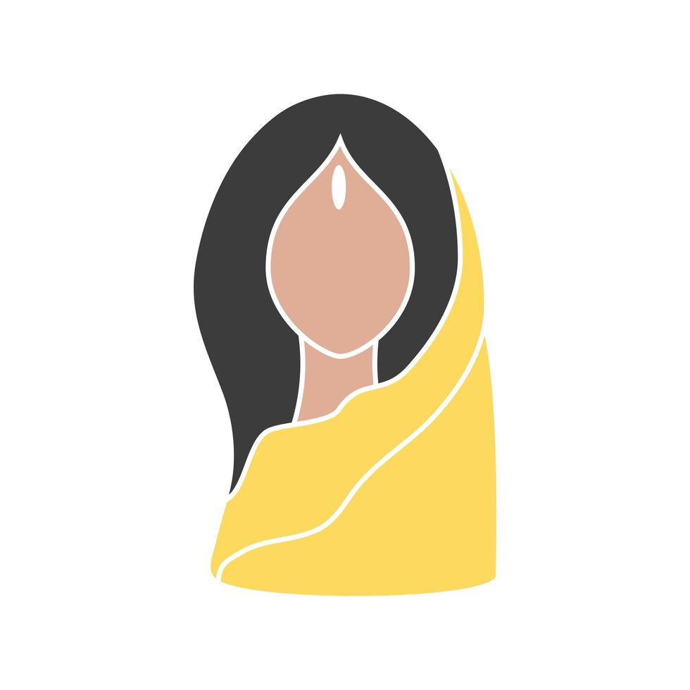 indian woman portrait vector