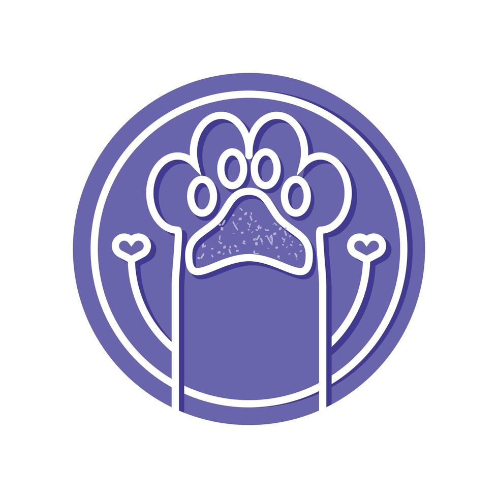 pet cute paw vector