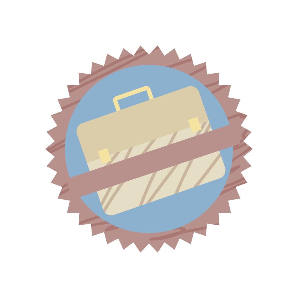 suitcase in the prohibition sign vector