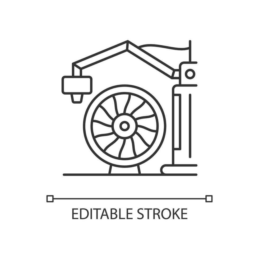 3d printing for aerospace industry linear icon vector