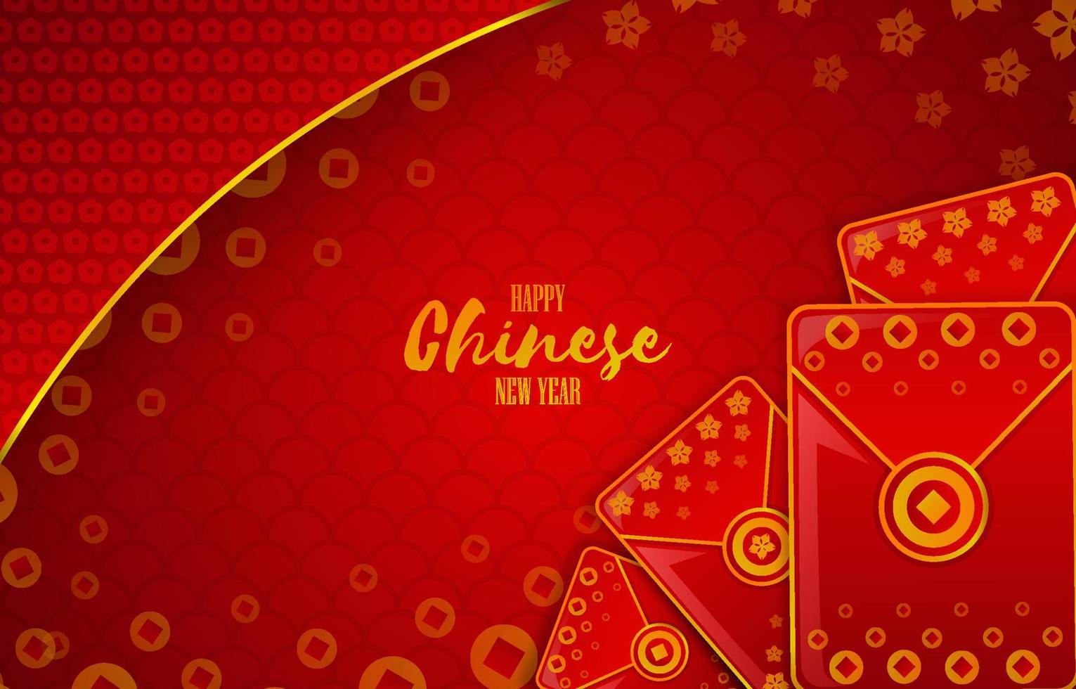 Chinese New Year Red Pocket Background vector