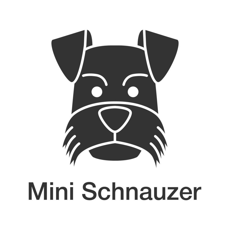 icono de glifo de schnauzer miniatura vector