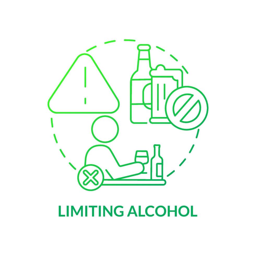 Limiting alcohol concept icon vector